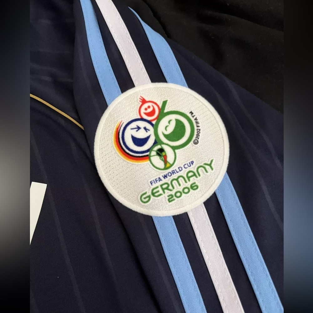 Messi #19 Argentina Away Longsleeve 2006 World Cup Retro Soccer Jersey S-XL - Picture 3 of 6